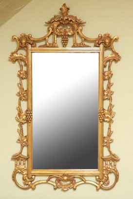 French Louis XVI Style Carved Giltwood  Wall Mirror