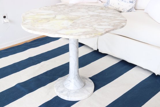Carera Marble Pedestal Table