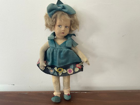 Antique Felt Covered Doll