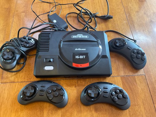 Sega Genesis With Four Controllers