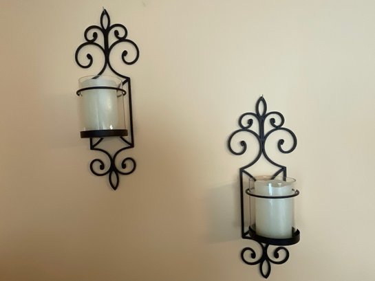 Pair Of Candle Wall Sconces