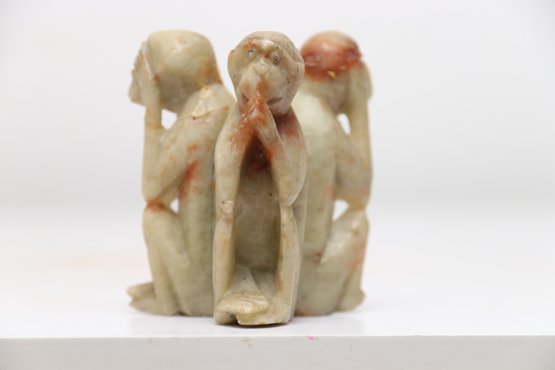 Soapstone Three Wise Monkeys Figurine