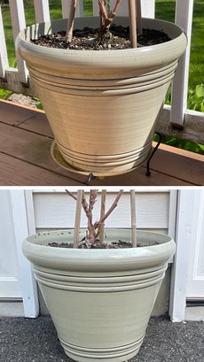 Pair Of Garden Planters With Live Plants