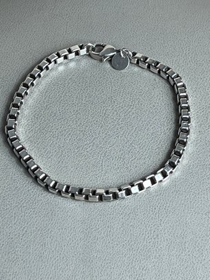 Sterling Silver 925 Box Bracelet