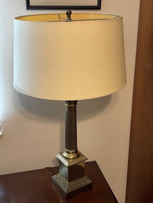 Brass Column Table Lamp