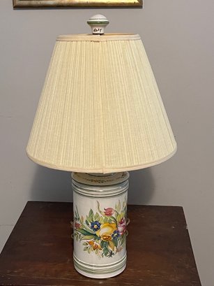 Hand Painted Table Lamp Made In Italy