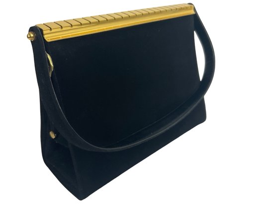 Vintage Original Coblentz Black Perma Suede Handbag New With Tag