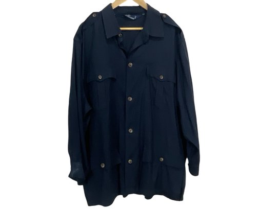 Polo Ralph Lauren Navy Blue Shirt Jacket Size L