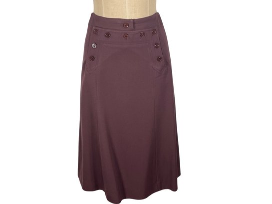 C. Capriotti For The General Store Plum Button Skirt - Size 6