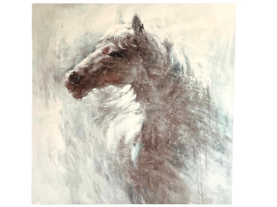 Horse Painting On Stretched Canvas