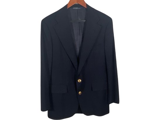 Vintage Polo By Ralph Lauren Young Mens Navy Blue Blazer