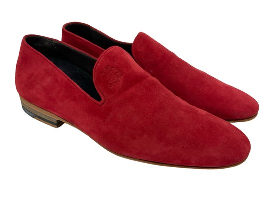 Domenico Vacca Red Suede Loafers Size 39