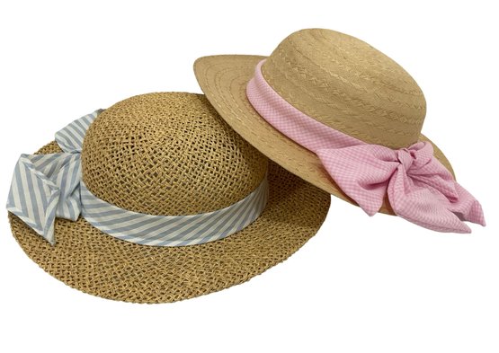 Pair Of Girls Straw Hats Suzanne And Petit Faune