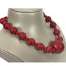 Pair Of Carved Cinnabar Bead Necklaces