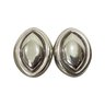 Sterling Silver Oval Clip Earrings