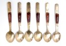 Siam Thai Brass And Rosewood Spoon Set