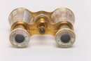 Antique Mother Of Pearl Opera Binoculars With Case