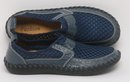 Mens Blue Mesh And Leather Loafers Mens Size 10