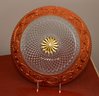 Art Glass Display Plate With Gold Star Center
