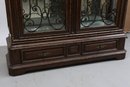 Marge Carson Monumental Arched Scroll Work Display Cabinet