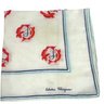 Salvatore Ferragamo Vintage Mini Cotton Handkerchief Scarf