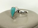 Sterling Silver Turquoise Heart Ring