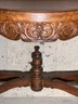 PHILIPPINES - Hand Carved Large Scale Teak Wood Demilune