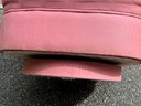 Pair Of Comfort Designs Post Modern Pink Swivel Barrel Chairs