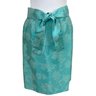 Giorgio Armani Le Collezioni Turquoise Striped Wrap Skirt
