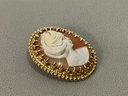 Cameo Brooch / Pendant With 14K