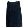 Lord & Taylor Black Suede Wrap Skirt