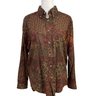 Lord & Taylor The Kensington Collection Paisley Cotton Twill Shirt Size M