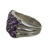 Sterling Silver Ring With Amethyst Stones