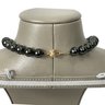 Charcoal Graduated Bead Necklace With 14K Clasp