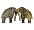Vintage Interlocking Metal Elephant Belt Buckle