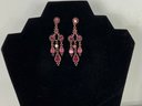 Michal Negrin Pink Chandelier Earrings