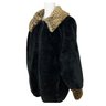 Teddy Coat With Leopard Trim