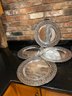 Four Silver Plate Chinoiserie Frog Chargers 14'
