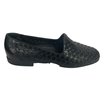 Bass Regina Black Leather Woven Loafers Size 8.5