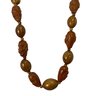 Carved Wood Arnat Face Bead Necklace