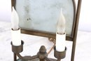 Antique Brass Double Light Bedside Lamp