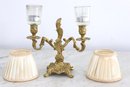 Brass Votive 2 Arm Table Lamp