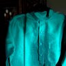 THAILAND - 100 Percent Silk Shirt Or Blouse  - Emerald Green Neru Collar