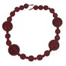 Pair Of Carved Cinnabar Bead Necklaces