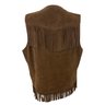 Rancher Brown Fringed Vest By Schoot NYC Size L