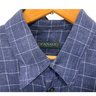 Canali Sportswear Mens Blue Linen Dress Shirt Made In Italy Size M