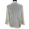 Ivory Crochet Cardigan Cotton Linen Blend Sweater