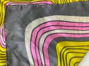 Schiaparelli Iconic Whimsical Swirls Silk Scarf Vintage 1960s