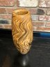 Tall Swirl Vase In Mango Wood From Thailand