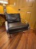 Modern Chrome Bent Frame Rocker Lounge Chair - Supple Leather And SUPER COMFORTABLE